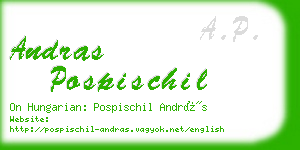 andras pospischil business card